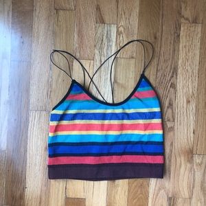 Rainbow Tank top crop top